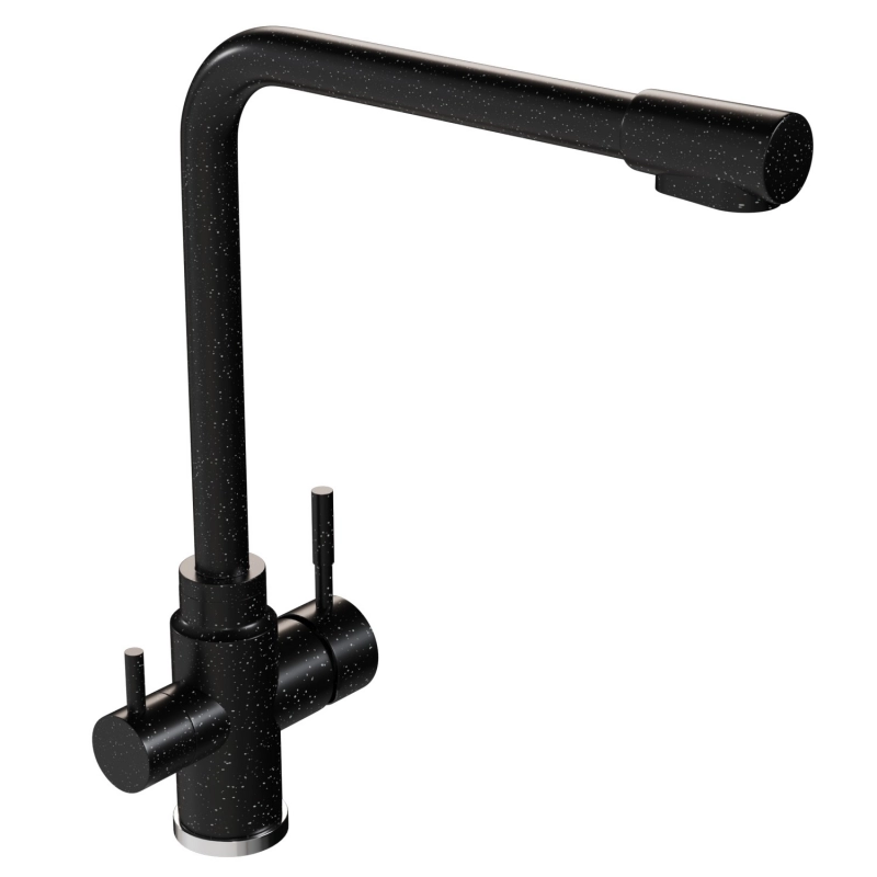 Смеситель кухня MIXLINE ML-GS13 (308) черный с выходом для питьевого фильтра