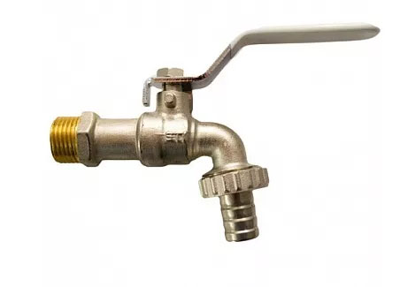 Кран шаровый 3/4" со штуцером ручка садовый STI 