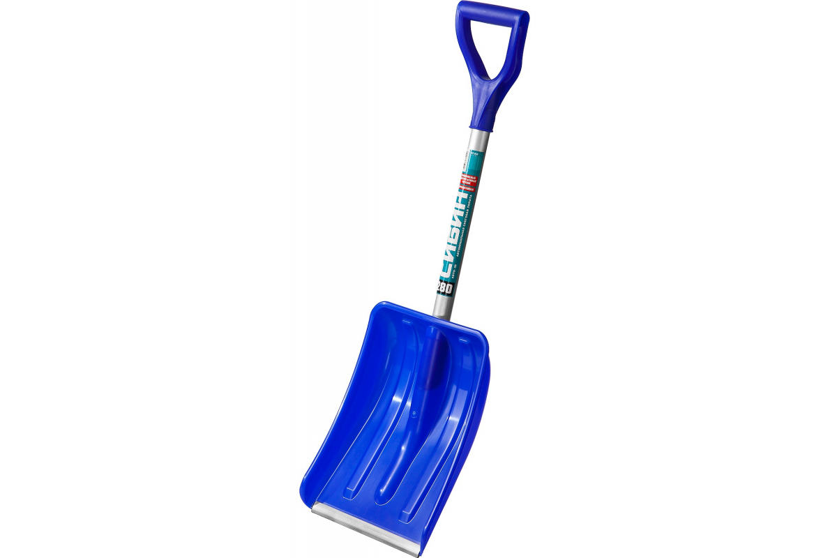 Лопата снеговая пласт. с черенком с планкой  автомобильная Сибин-28 280мм 421850