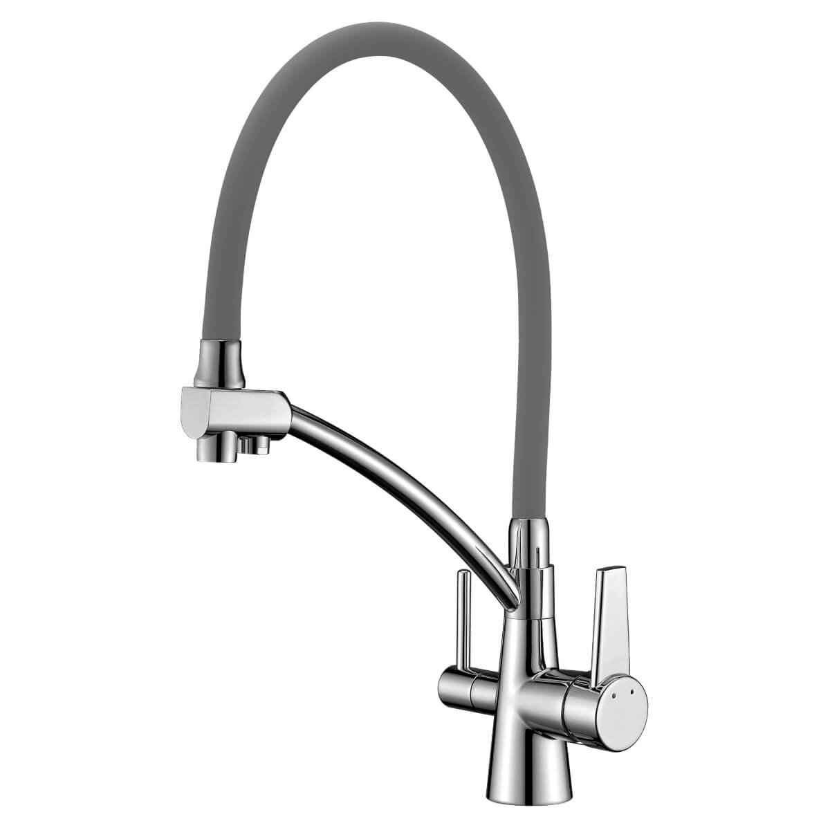 Смеситель кухня Лемарк Комфорт с подключ. к фильтру серый LM3071C-Gray Чехия