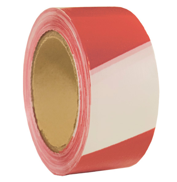 Лента сигнальная 50мм*150м красно-белая 49-7-200