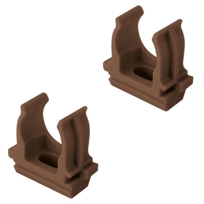 Держатель(Клипса) 20мм для гофр/труб (10шт) бук SQ0405-0042