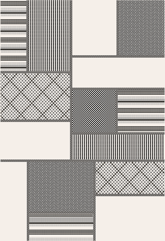 Ковровое покрытие циновка на резиновой основе Веранда 54107_50511 1,0м