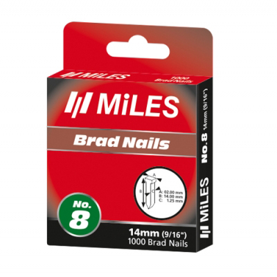 Гвозди для степлера, 14мм, MILES Профи