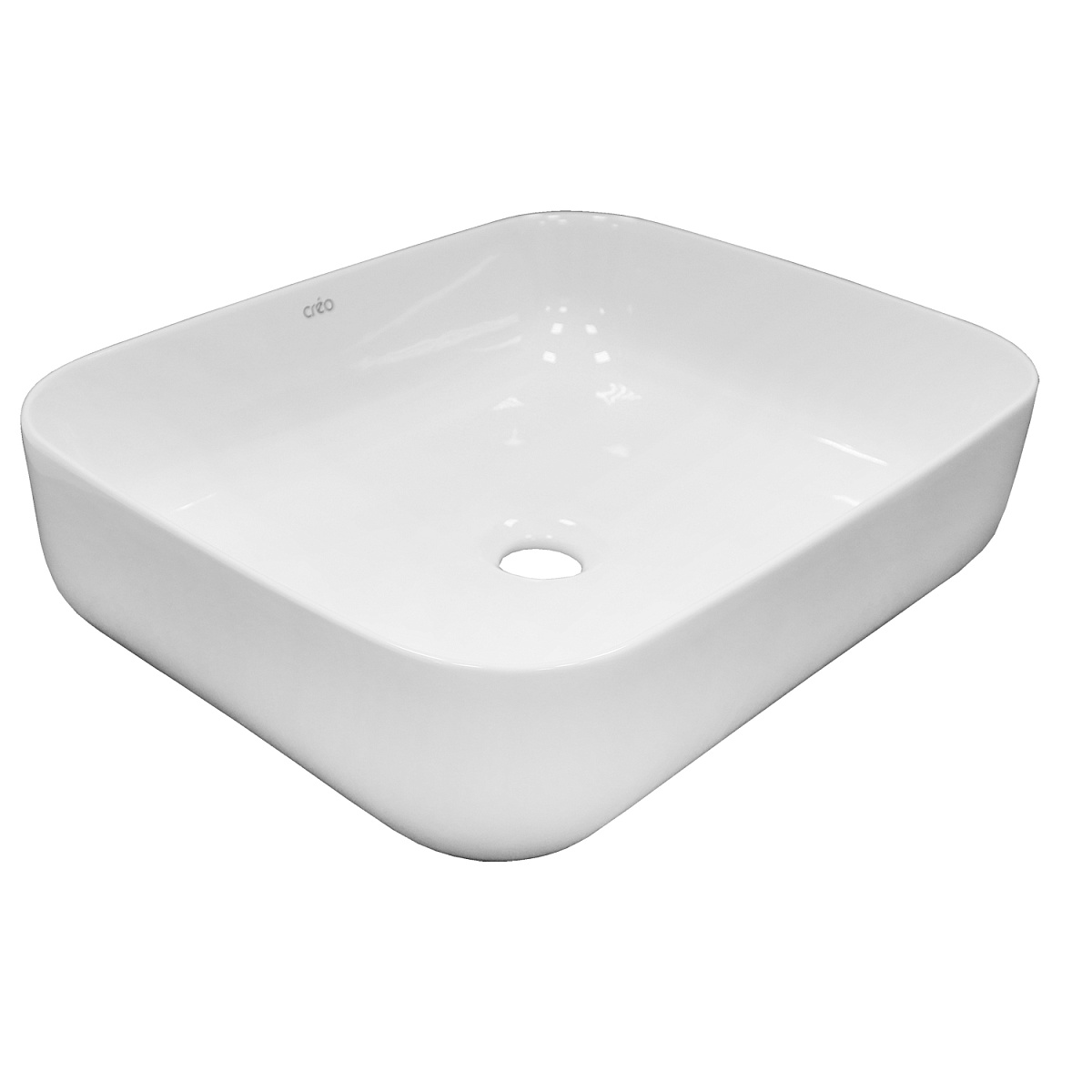 Раковина накладная прямоугольная PU4200 500*400*140 белый глянец CREO