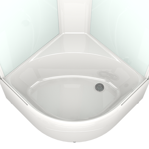 Кабина душевая Domani-Spa Delight 99 high 90*90*218 выс. поддон, мат стекло, белая стекл.панель