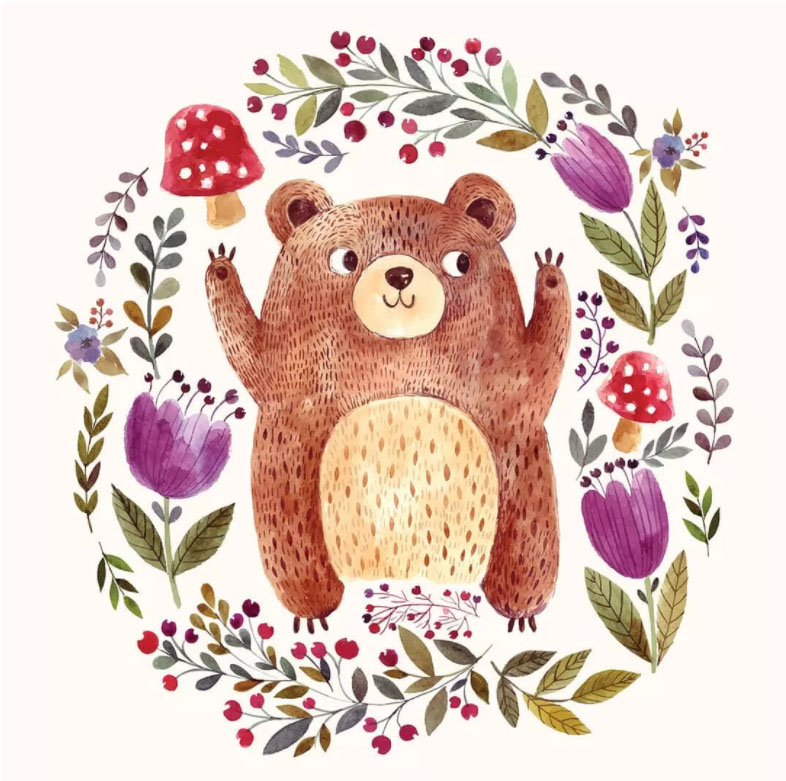 Картина на холсте (канвасы) IDEA Медвежонок CT3-102/40*40 4680030563346