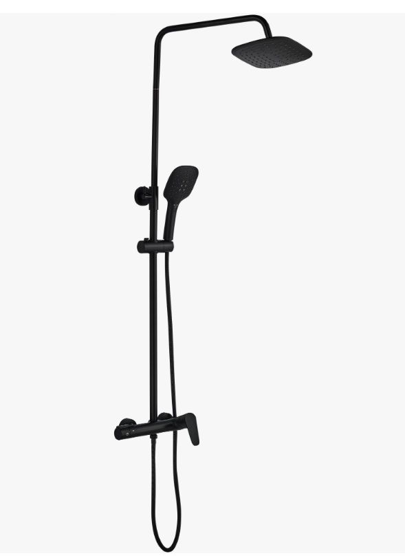 Душевая стойка с тропическим душем и смесителем OSGARD Grunan черный 10250