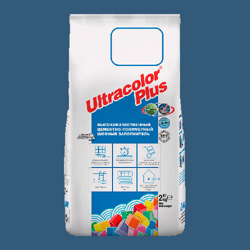 Затирка д/швов Голубая сталь 2,0кг MAPEI ULTRACOLOR PLUS № 169