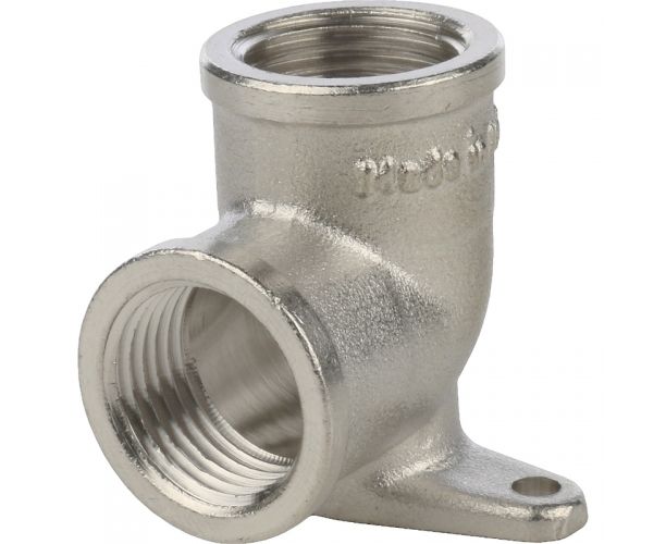 Уголок 1/2" г/г с креплением никель