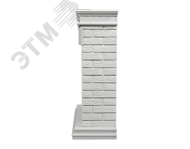 Портал для камина Bricks 30, 1200х960х340мм, 42кг, камень белый, белая эмаль Electrolux