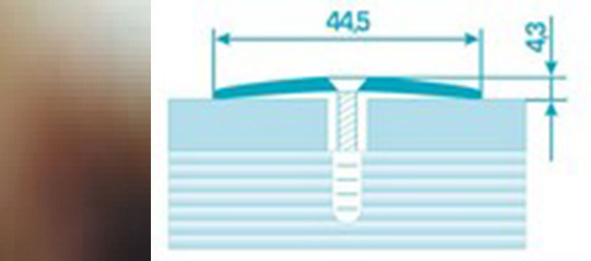 Порог ПС 04 180 шир 44,5мм бронза 04