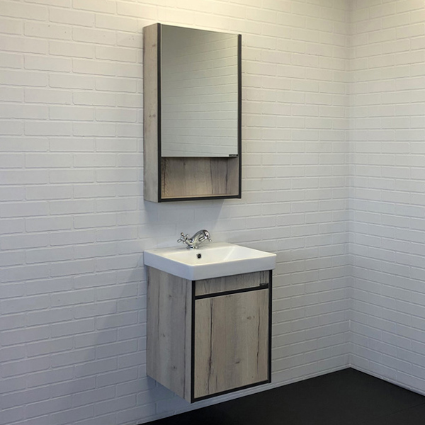 Мебель д/ванной "Вена-45" тумба с умывальником Адриана 45 дуб дымчатый COMFORTY 