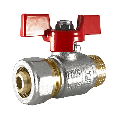 Кран шаровый для м/п труб 16*1/2 ц+ш STI
