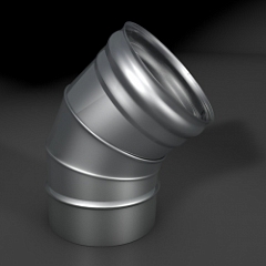 Отвод 45* ОМ-Р, D150мм, AISI 430/0,8мм ТиС