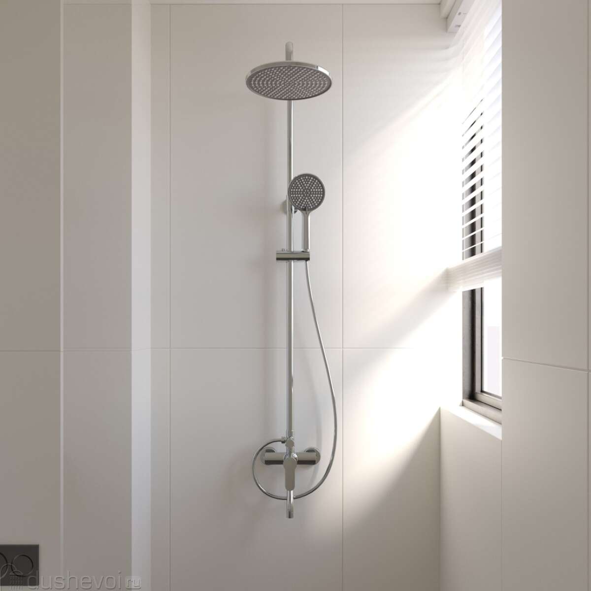 Душевая стойка Veconi TURI арт. TU-100-C-C4 (хром глянец)