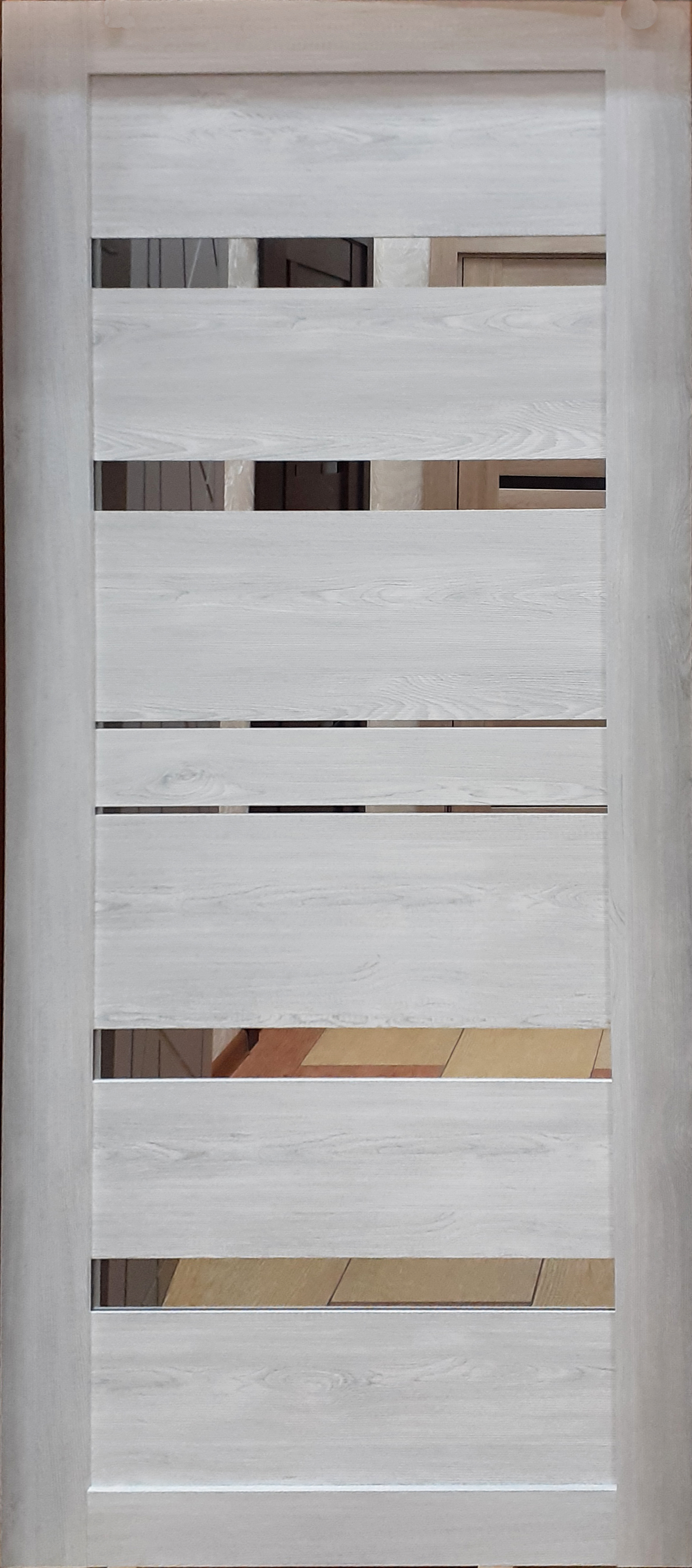 Дверн.полотно Дрезден Дуб нордик Экошпон  ДО 600 зеркало 