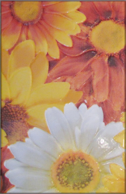 Плитка 250*400 Киров Парадис желтый 341731/1 декор