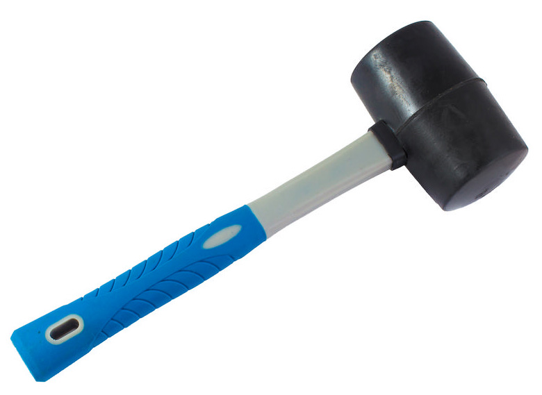 Киянка черная резина, фибергласс. руч.450г 38-6-206