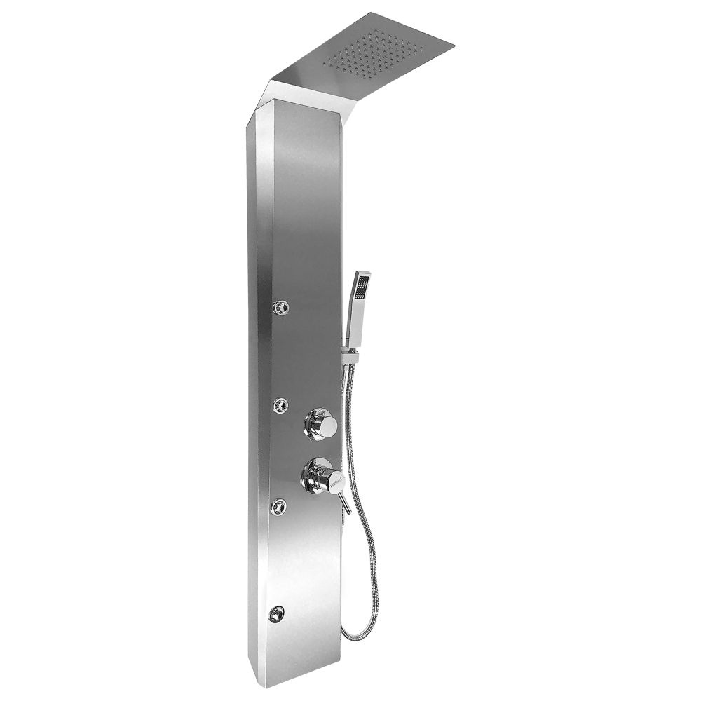 Душевая панель GFmark "тропический душ" РАЗБОРНАЯ с двумя лейками, корпус матовая нерж.сталь 5511