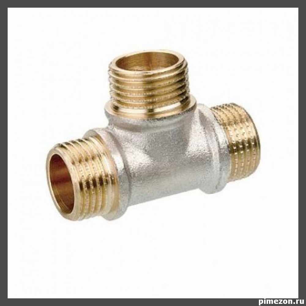 Тройник 1/2" ш/ш/ш никель