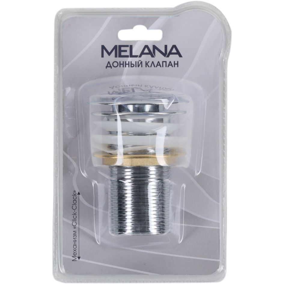 Донный клапан без перелива MELANA MLN-330302CH хром в блистере