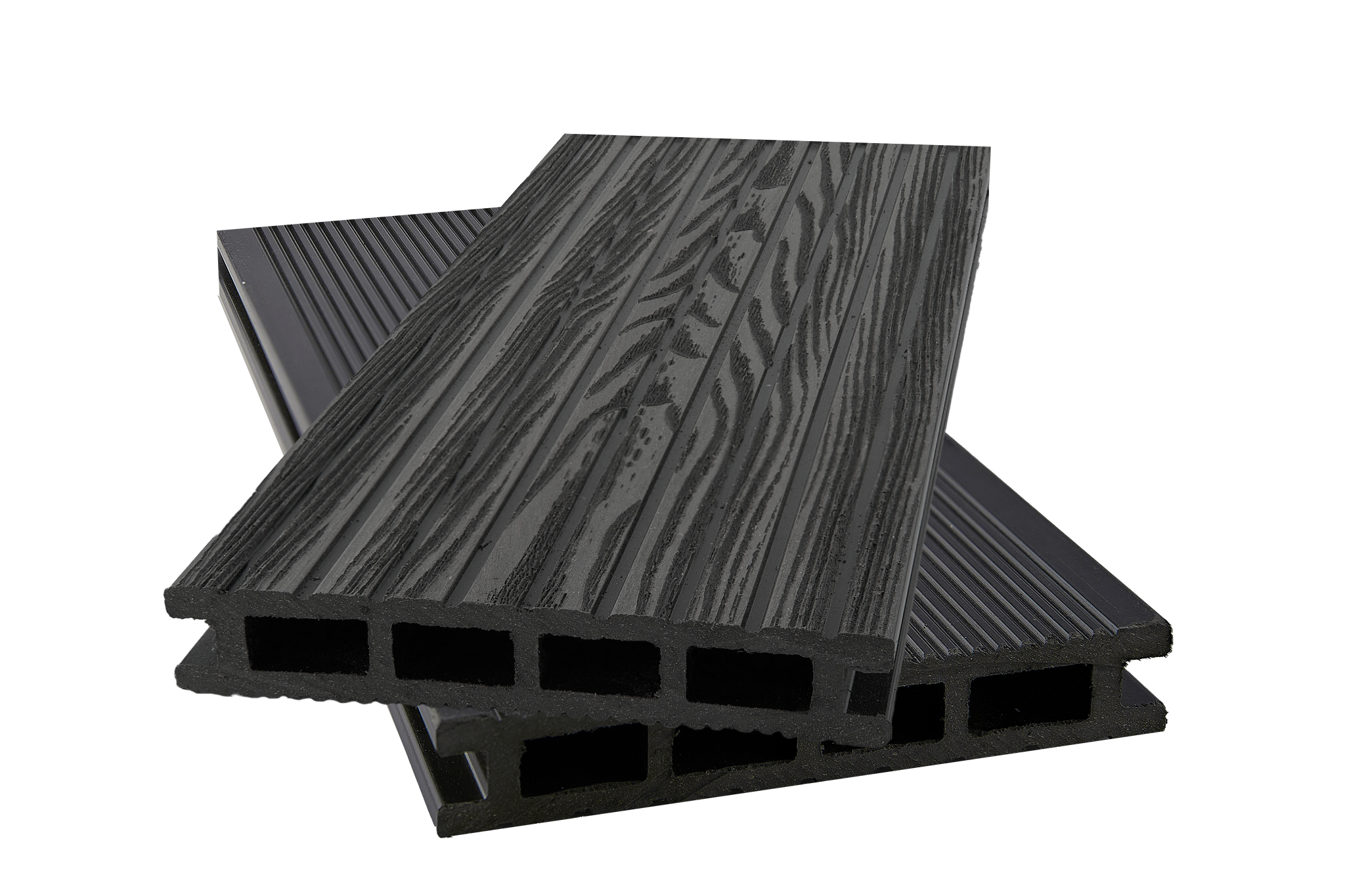 Террасная доска ДПК 26*150*4000мм TAVOLA ECO Винтаж 3D вельвет крупный брашированная черный 