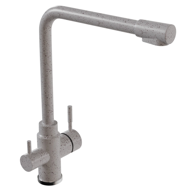 Смеситель кухня MIXLINE ML-GS13 (328) бежевый с выходом для питьевого фильтра