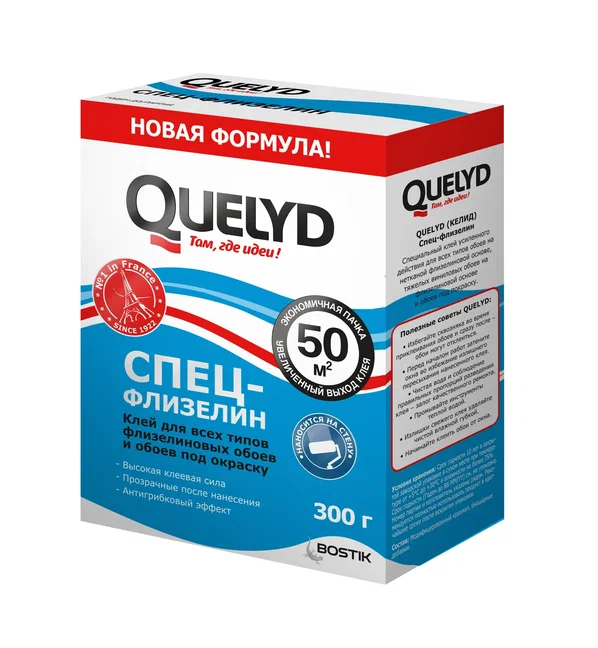 Клей обойный QUELYD СПЕЦ-ФЛИЗЕЛИН 300гр 