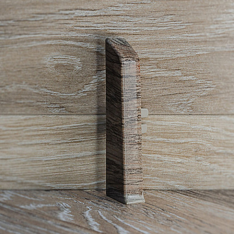 Плинтус пластик QVADRO 80  310 торцевик  лев