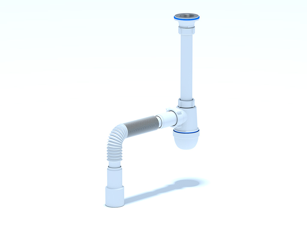 Сифон 1 1/4"*40  С1015 АНИ с гибкой трубой 40x40/50