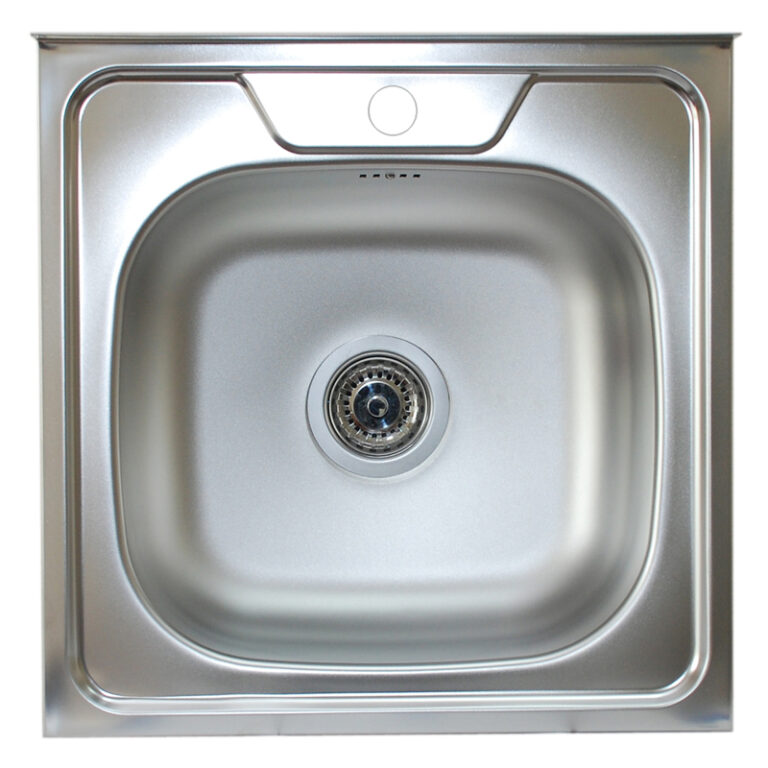 Мойка нержавейка накладная 50х50 (0,4 мм) без сифона S-407 Kromevye