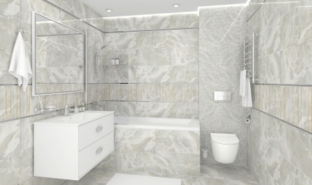 Плитка 300*600 Laparet Plazma Avers декор белый