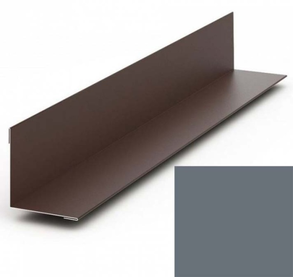 Металлосайдинг планка угла внутреннего 50*50мм 3м RAL 7024 (графит) 