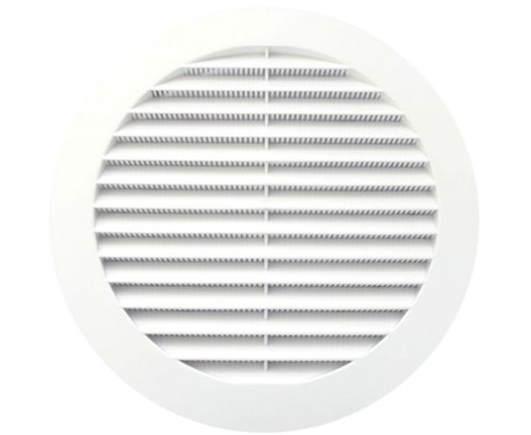 Решетка вент. круглая с фланцем и сеткой д125 12РКС 