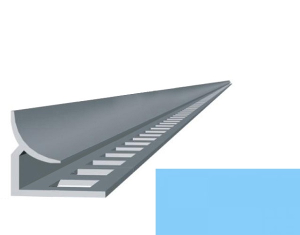 Профиль д/кафеля внутренн ПВХ, 9мм голубой 2,5м №19