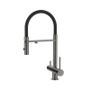 Смеситель кухня IDDIS Ace с фильтром и гибким изливом, графит ACEGMFFi05