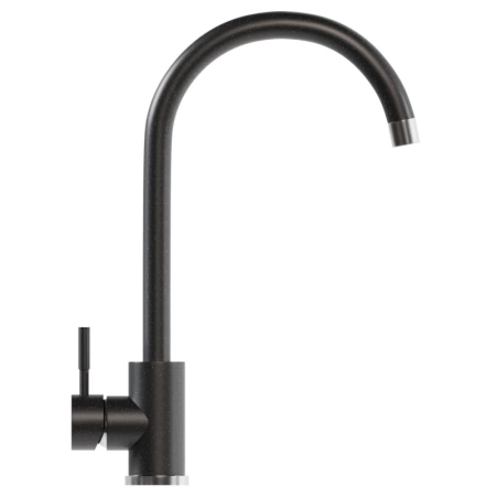 Смеситель кухня MIXLINE ML-GS15 (308) черный высокий излив