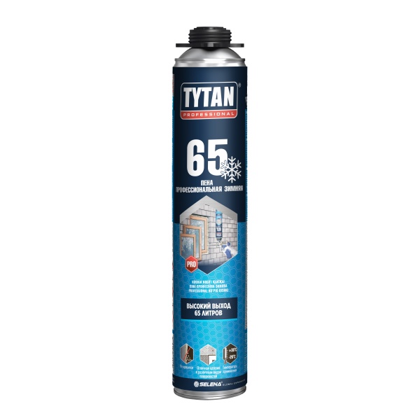 Пена монтажная TYTAN-65 О2 проф. Зимняя -20°C до +30°C, 750мл.