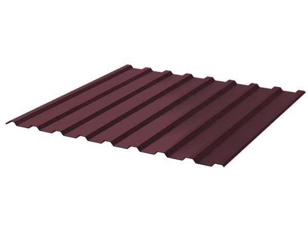 Профнастил полимер СП20 1100/1150 0,4  2м RAL 3005(красное вино)