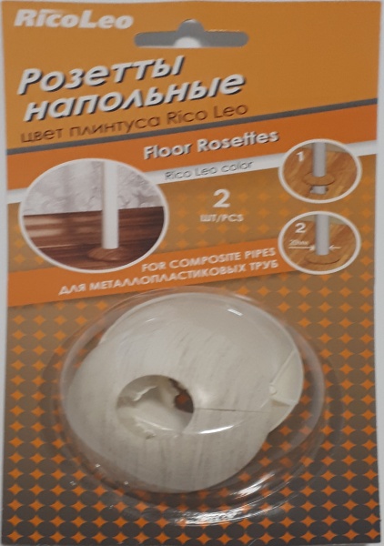 Накладка д/труб GRACE Береза 174 D 32*63*14мм пластик(2шт)