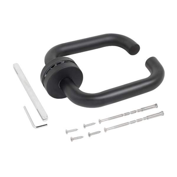 Комплект ручек СТАНДАРТ 0203 SS (60-90) BLACK ЧЕРНАЯ INOX нержавеющая сталь 14872, 
