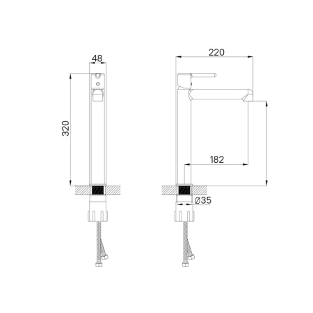Смеситель раковина IDDIS Aiger настольный матовое золото AIGMG01i01