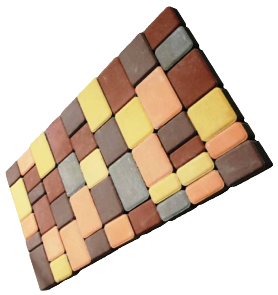 Плитка тротуарная "Старый город" 50мм красная двухслойная (кратно 0,945/15,12м2) 