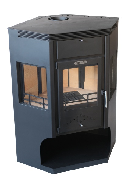 Печь-камин СИБИРЬ-15, 250-375м3, D150, НМК