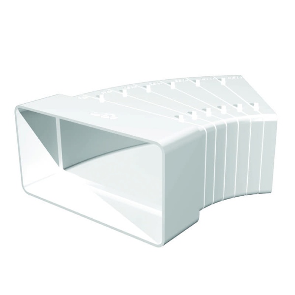 Колено горизонтальное разноугловое 60х120 мм ЭРА 612КРП