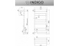Полотенцесушитель Line Trinity с полкой 80/40 электро INDIGO черный