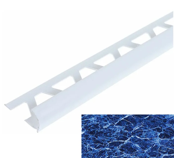 Профиль д/кафеля внешн ПВХ, 9мм синий мрамор 2,7м №108