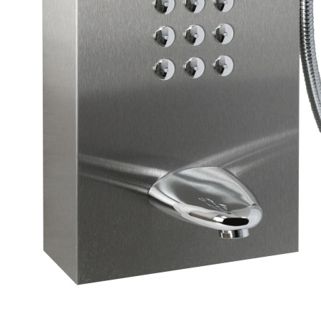 Душевая панель GFmark "тропический душ" ГРАФИТ с двумя лейками, корпус нерж.сталь 5521