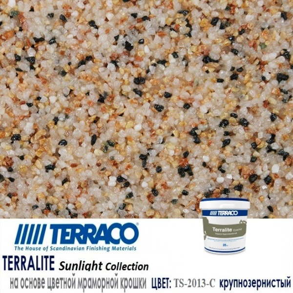 Штукатурка  15кг декоративная Терралит Coarse TS-2013-С  (Крупнозернистый)